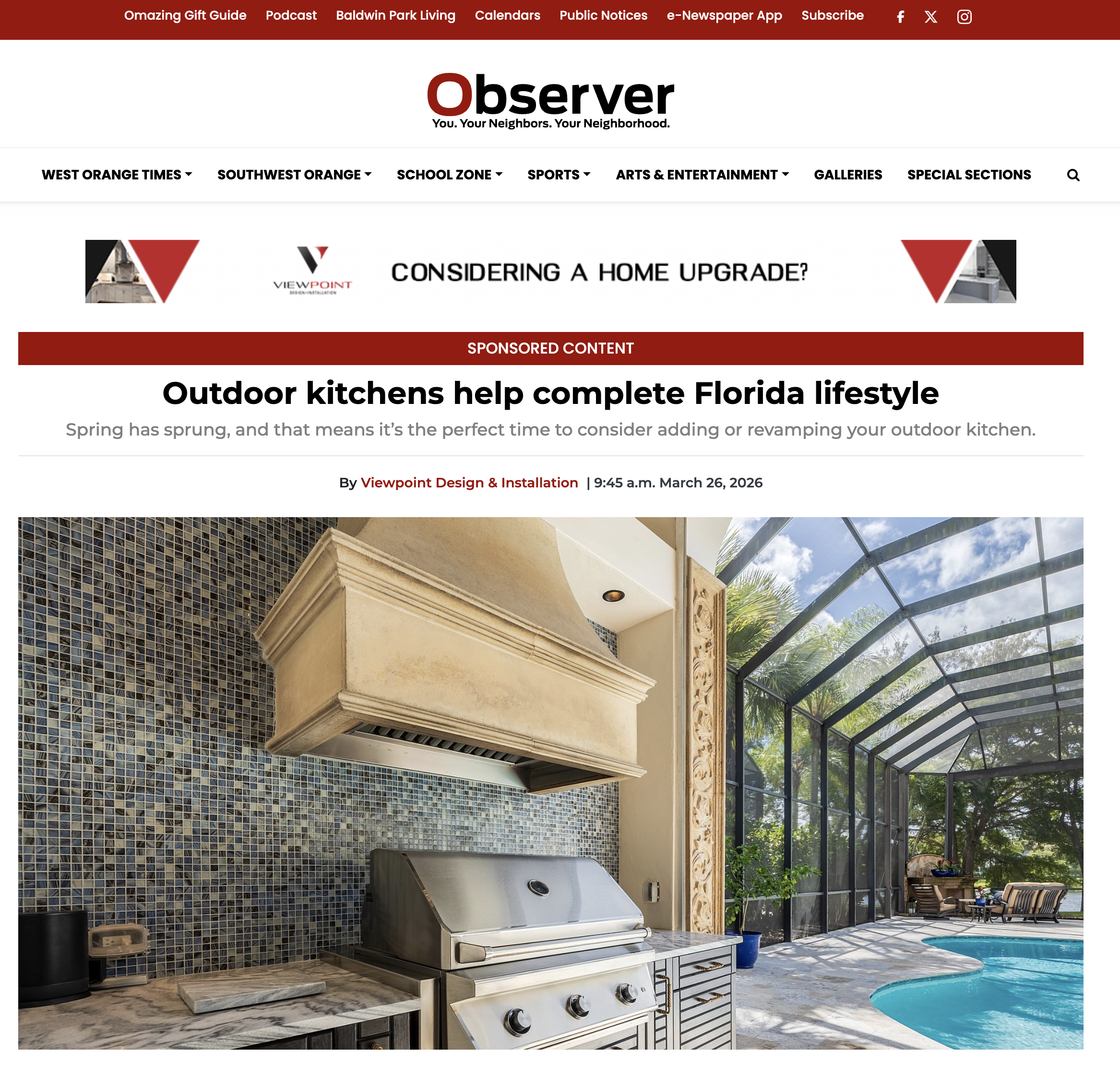 Observer screenshot for article dated March 2026
