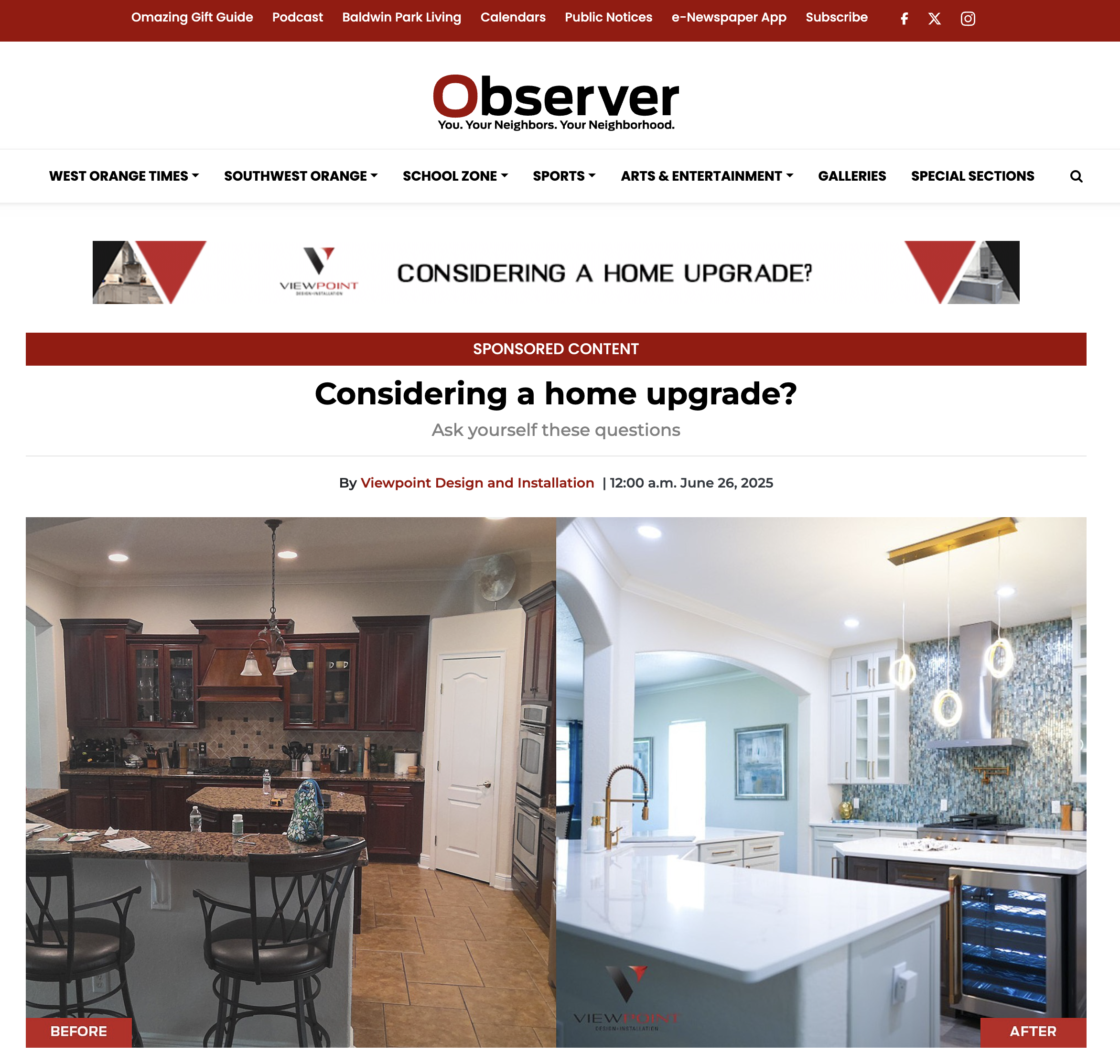 Observer screenshot for article dated June 2025
